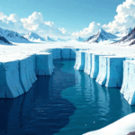 Gletscher schmelzen, Naturfilmer schaut und die Menschheit grinst
