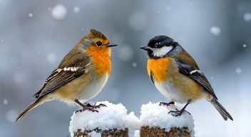 Perspektiven zu Vögeln im Winter
