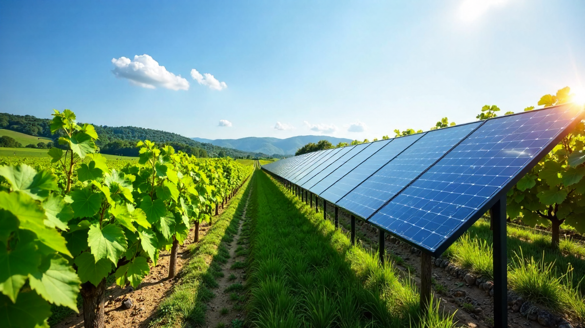 Innovative Solartechnologie im Weinbau: Schutz, Ertrag und Klimawandel